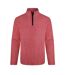 Mens Laramie Snow Marl Quarter Zip Fleece Tango Red Weird Fish-1