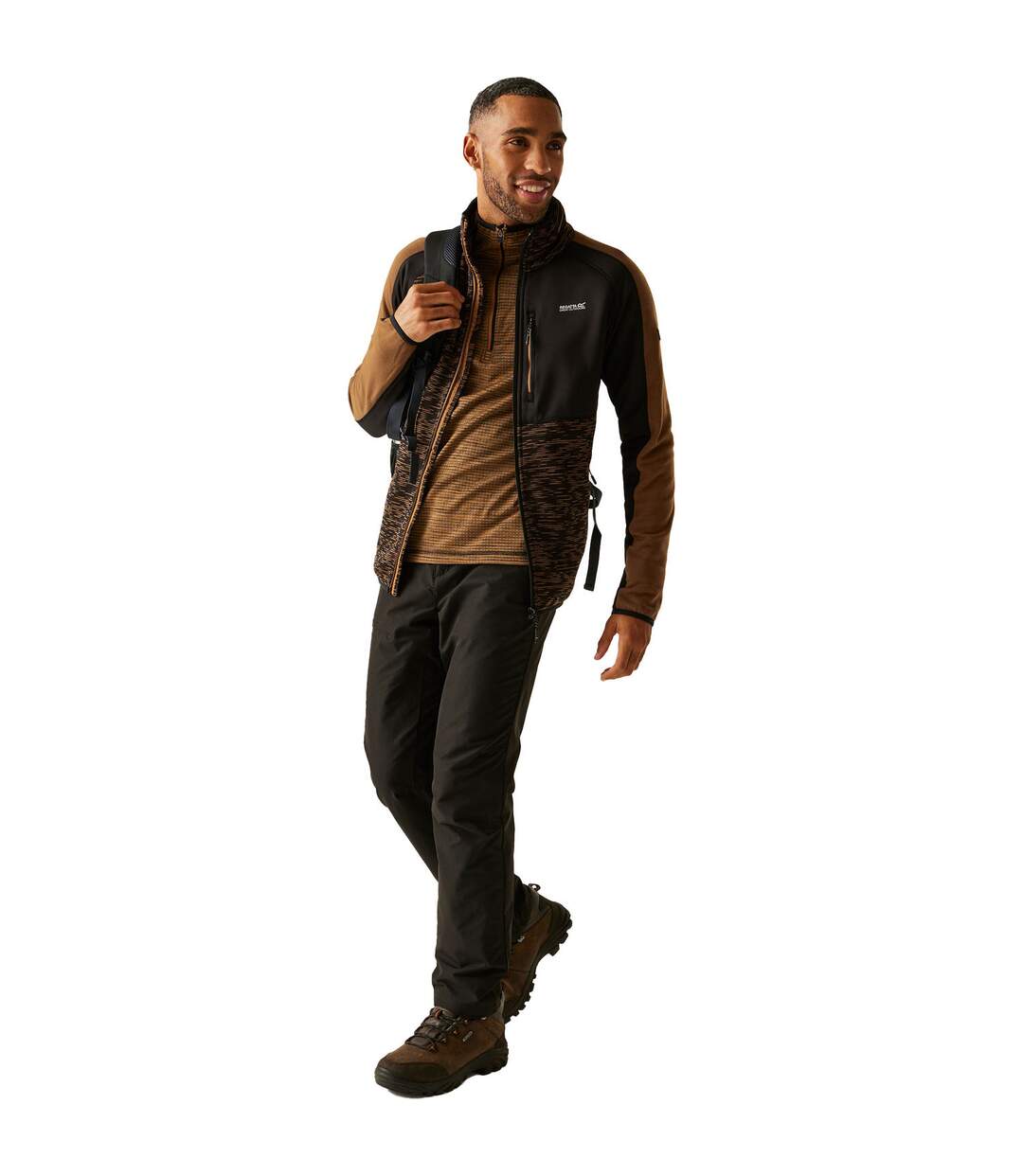 Haut Polaire Oakar Homme Marron Noir Regatta-1