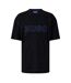 Mens Embroidered Logo Stitched T-shirt Black Hugo-2