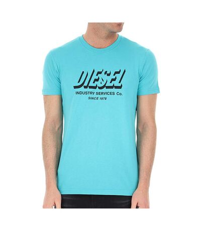 T-shirt Turquoise Homme Guess Diegos-A5