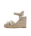 Sandales compensées beiges femme tommy hilfiger fw0fw08668-1