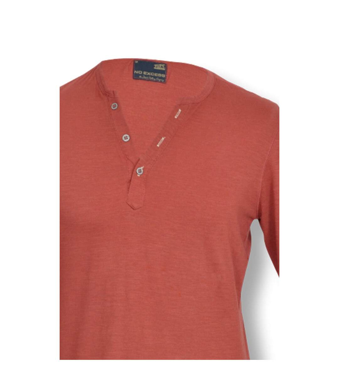 Tee shirt manches longues homme col V - Couleur rouge