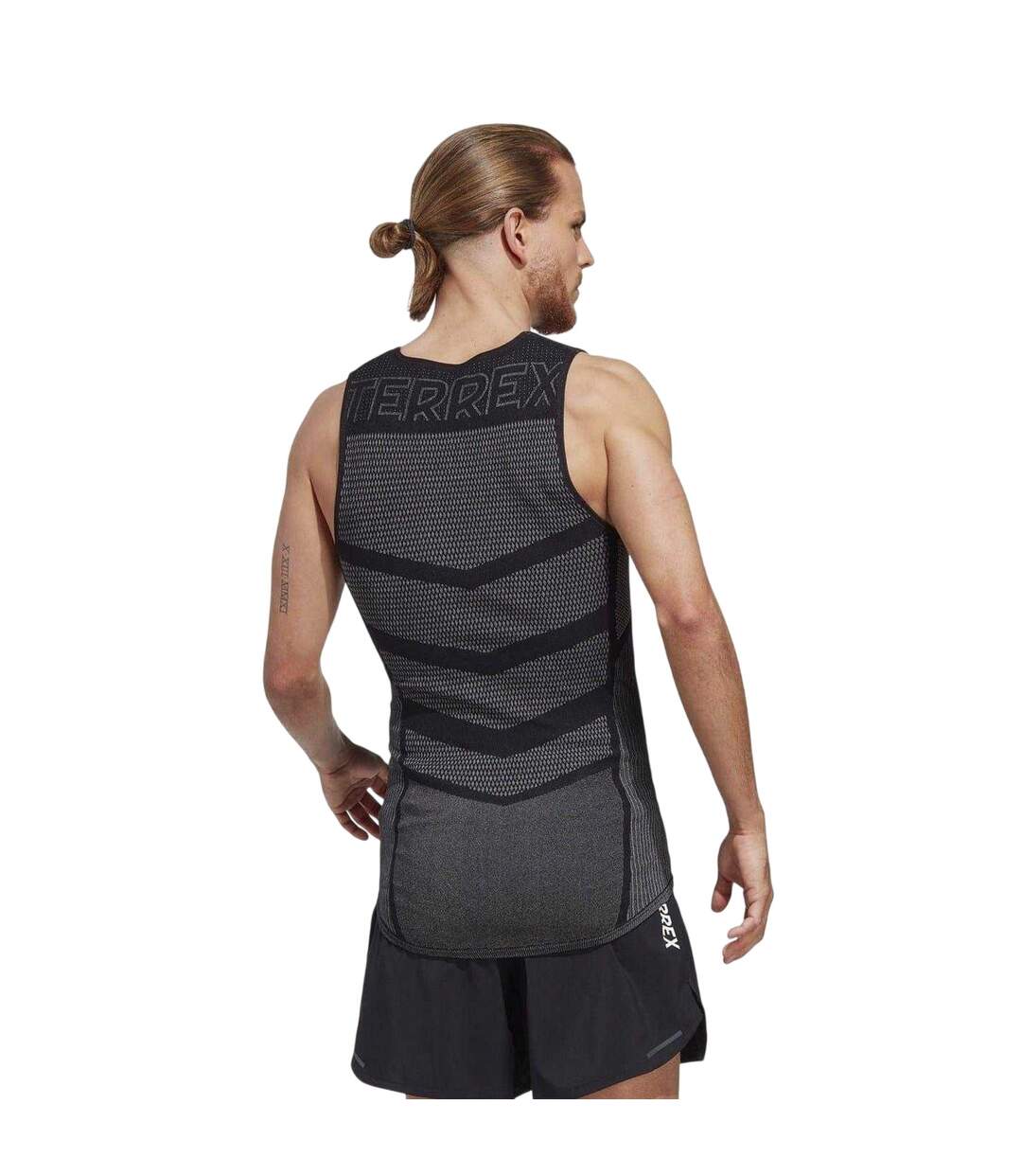 Mens Terrex Sleeveless Tank Top Black White Adidas-3