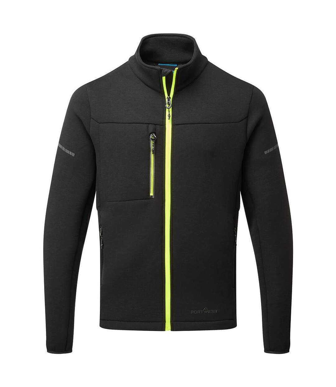 Mens Technical Fleece Jacket Black Portwest-1