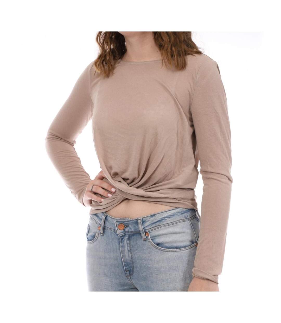 T-shirt Taupe manches longues Femme Vila Juda - L-1