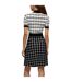 Womens/ladies Foldiana Knitted Dress Black White Boss-3