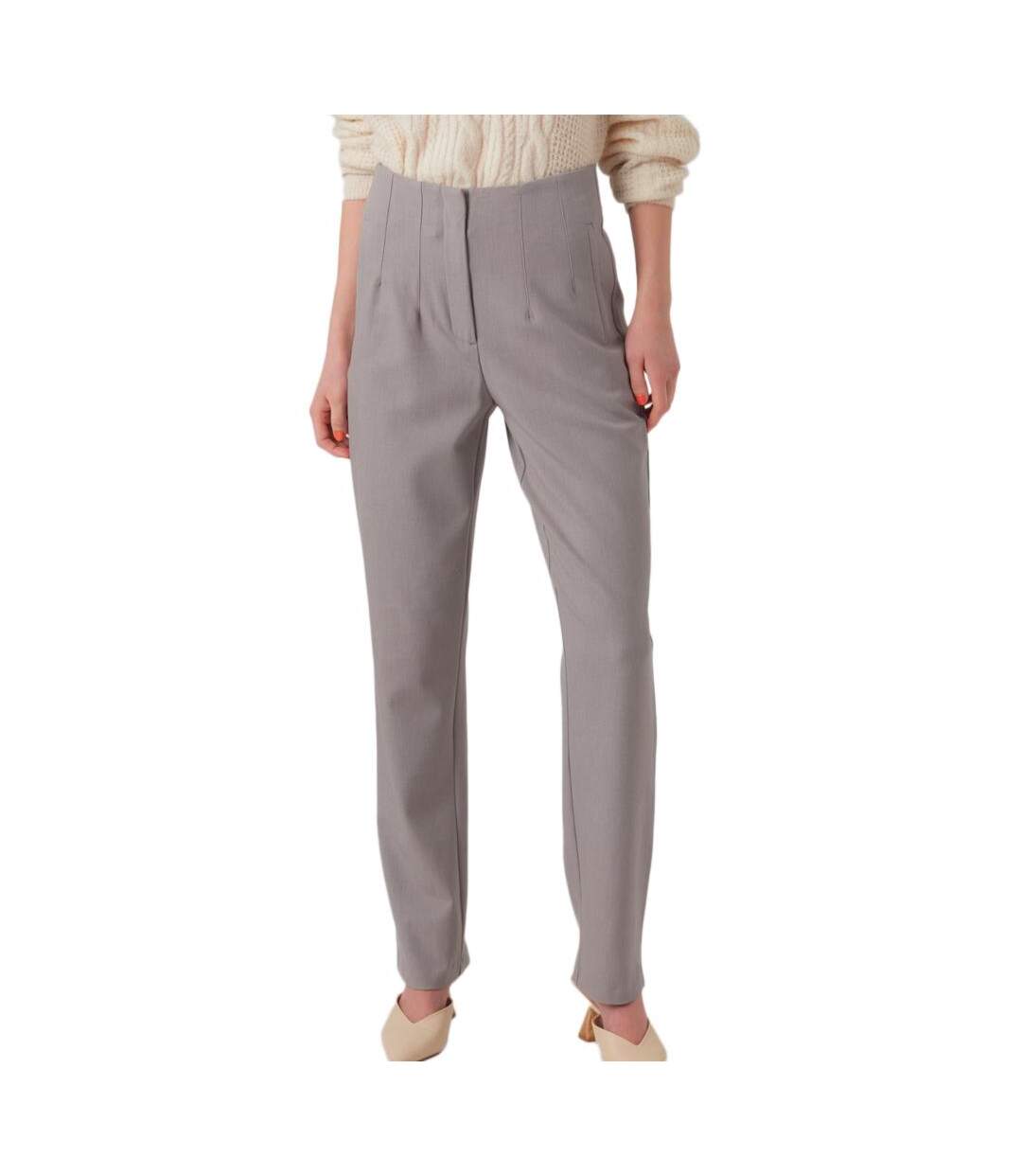 Pantalon Gris Femme Vero Moda Kiraloa - W34-L32-1