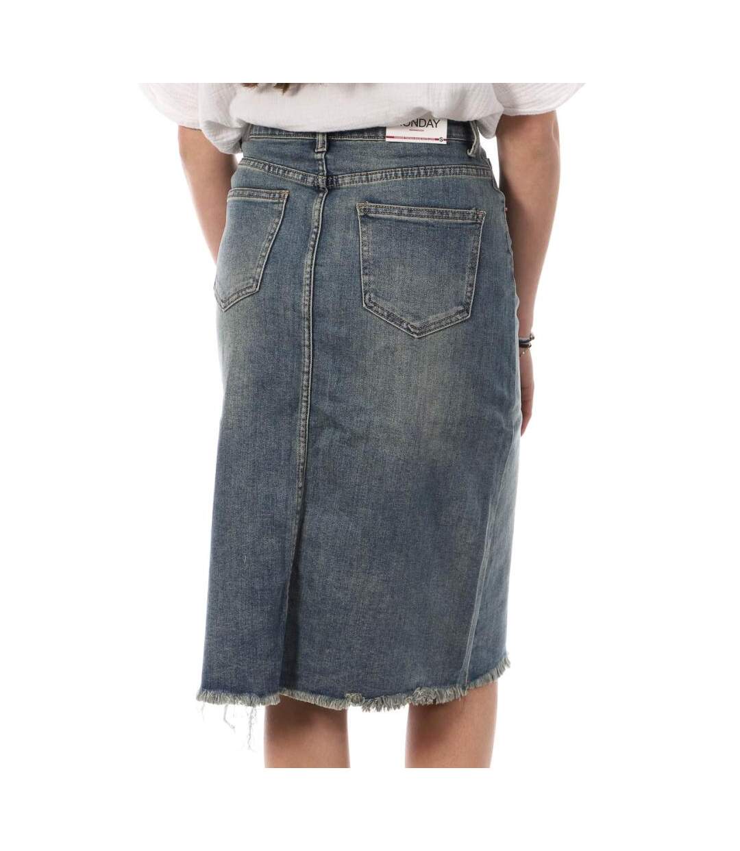 Jupe en jean bleu clair femme monday premium 392-2