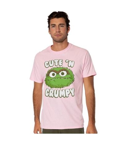 T-shirt Cute N Grumpy Homme Rose Sesame Street