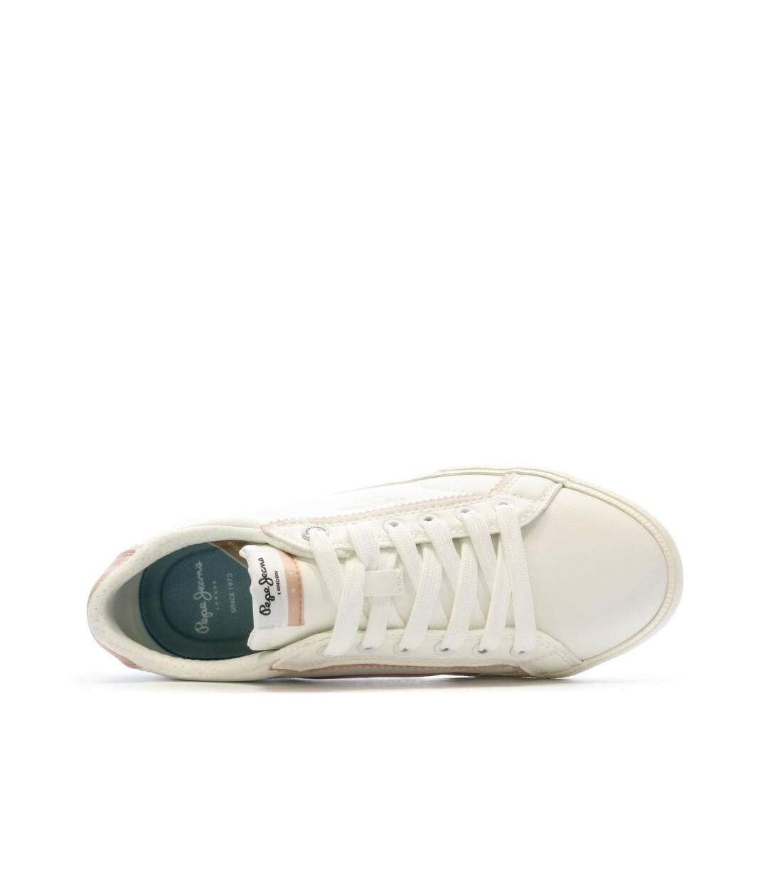 Baskets blanche femme pepe jeans kenton-4