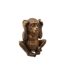 Lot de 3 Statuettes Déco Singe Sagesse 17cm Or-4