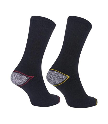 Pack Of 12  Mens Heavy Duty Work Socks  Black Grey Iron Mountain