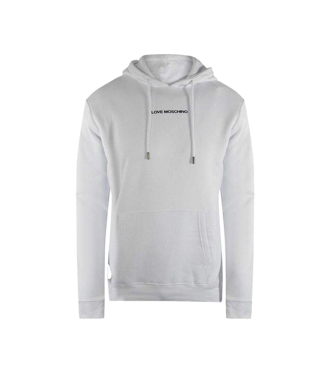 Sweat À Capuche Motif/style Logo Femme Blanc Love Moschino-1