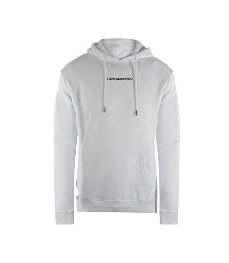 Sweat À Capuche Motif/style Logo Femme Blanc Love Moschino