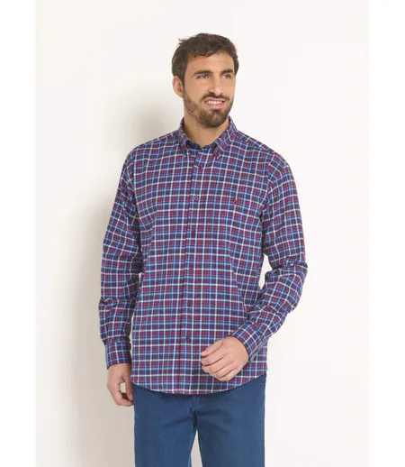 Chemise flanelle extensible à carreaux