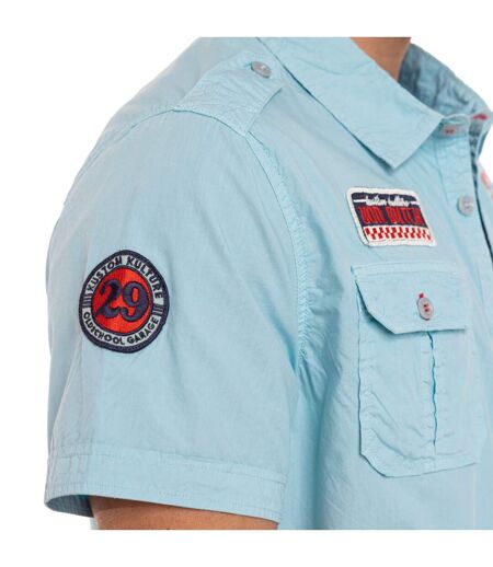 Chemise homme manches courtes en popeline patchs Tools Vondutch