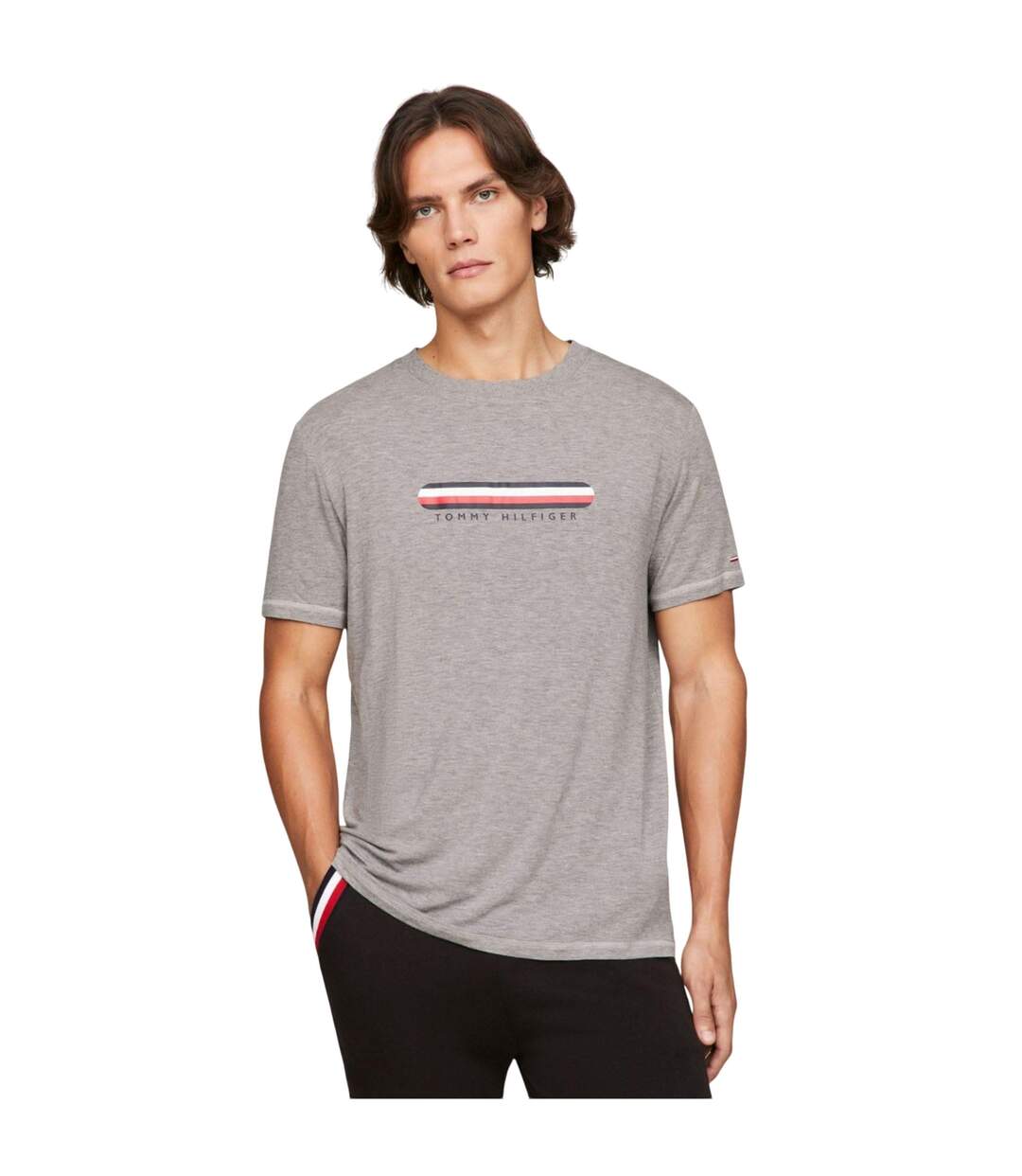 T-shirt Style Logo Lounge Homme Gris Tommy Hilfiger-1