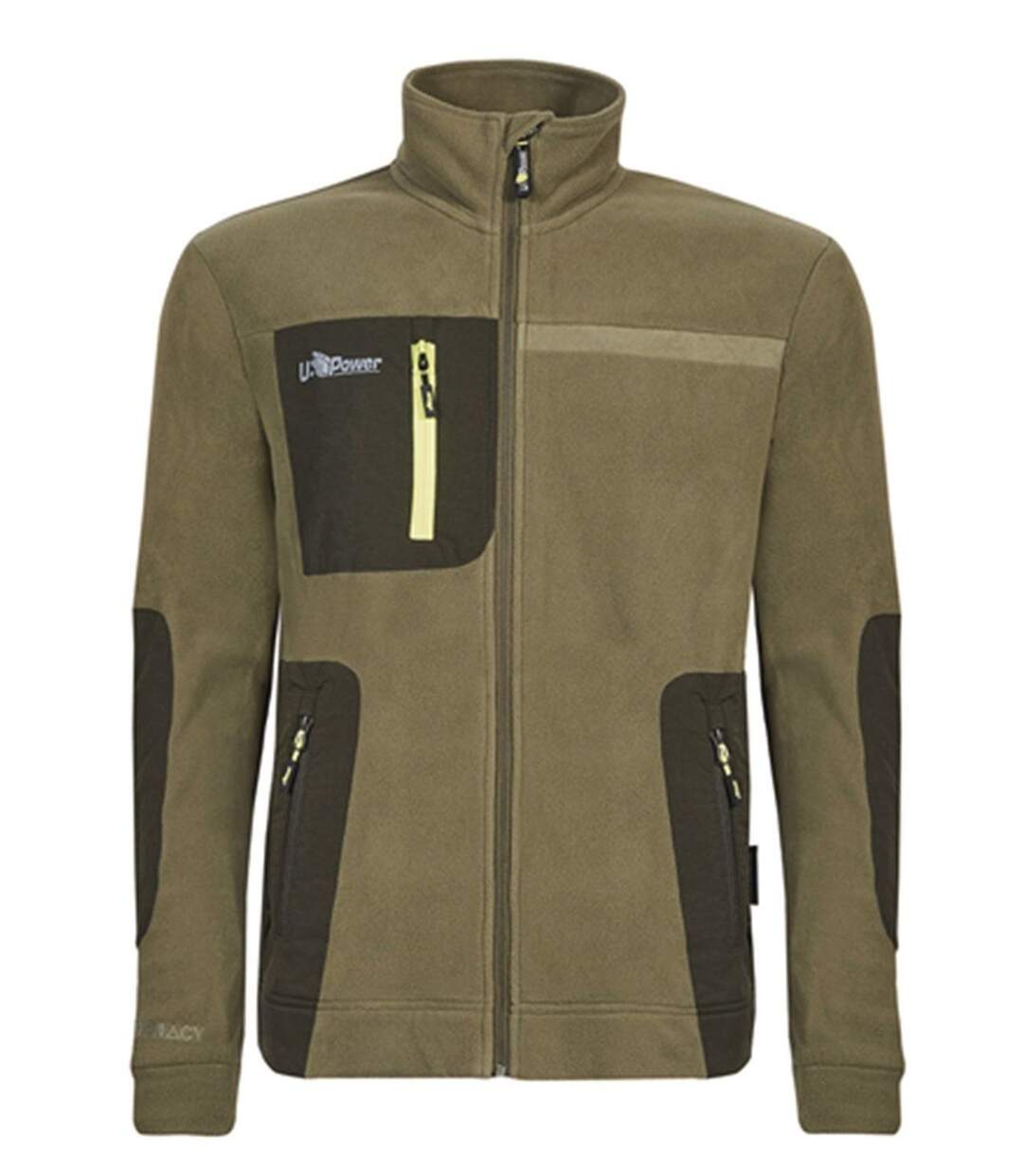 Veste de travail zippée micropolaire pour homme - UPFU225 - vert olive