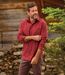 La Chemise Popeline Rouge à Micro-Motifs-5