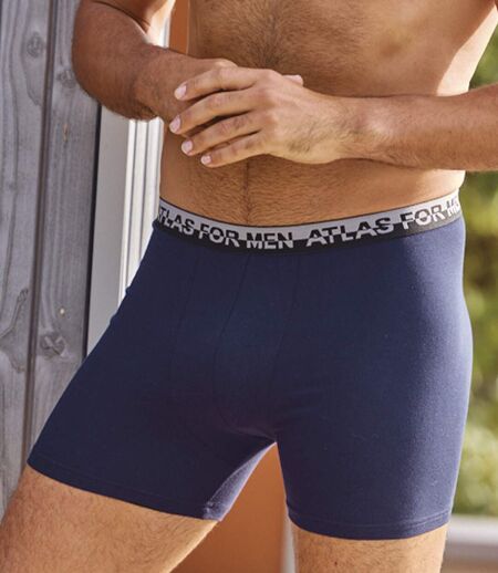 Le Lot de 4 Boxers Unis en Coton Stretch