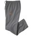 Men's Gray Casual Microfiber Pants 