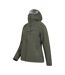 Womens/ladies Arlberg 2.5 Layer Waterproof Jacket Dark Khaki Mountain Warehouse-3