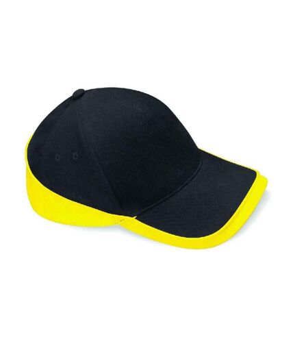 Casquette teamwear competition noir / jaune Beechfield