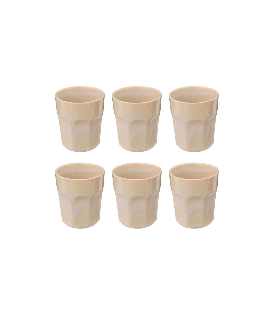 Lot de 6 Mugs Design Roma 30cl Beige-1