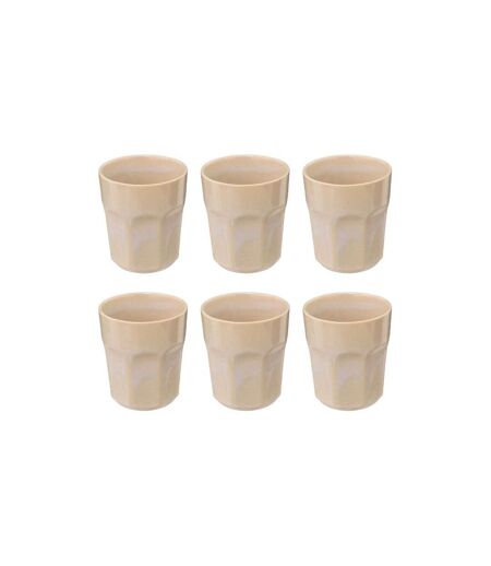 Lot de 6 Mugs Design Roma 30cl Beige