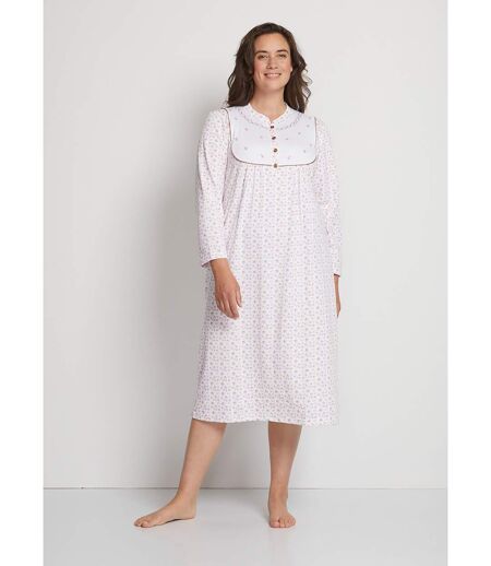 Chemise de nuit interlock boutonnée
