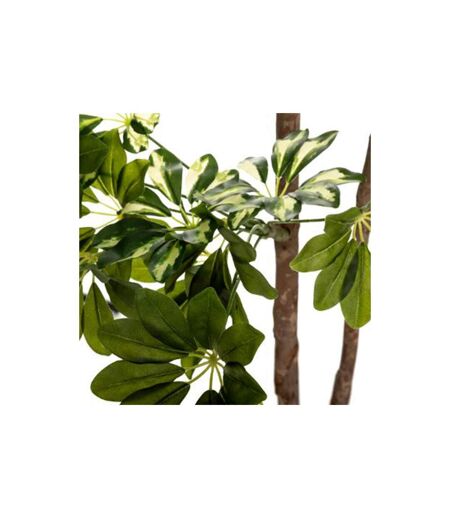 Plante Artificielle Schefflera 135cm Vert & Noir