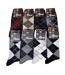 Chaussettes Homme Avec Laine Vendues en Pack Confort et Chaleur Pack de 8 Paires Intarsia Laine