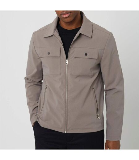 Mens Overshirt Taupe Brave Soul