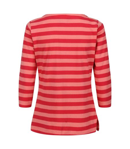 Regatta - T-shirt BAYLA - Femme (Rose coquillage / Rouge vif) - UTRG9249