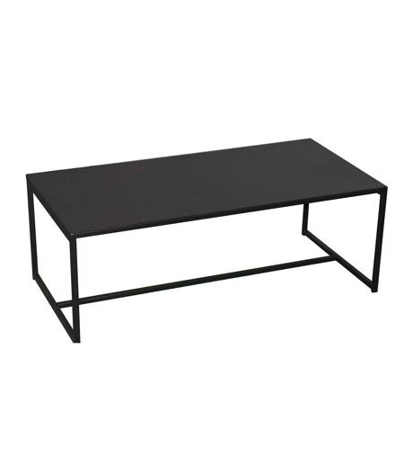 Table basse design en métal Madison - L. 100 x H. 36 cm - Noir
