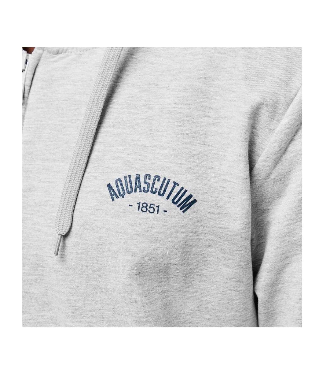 Veste À Capuche Homme Gris Chiné Aquascutum-4