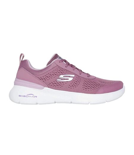 Womens/ladies dynamight 2.0 new heights skech-air trainers mauve Skechers