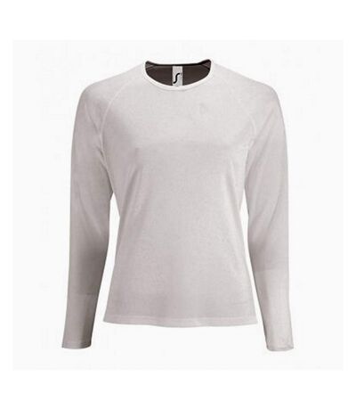 SOLS Womens/Ladies Sporty Long Sleeve Performance T-Shirt (White) - UTPC3131