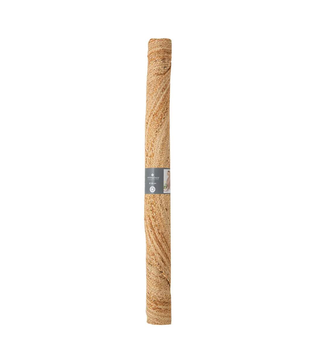 Tapis Déco Rond en Jute Bulo 120cm Beige-3