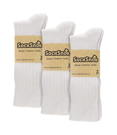 Sock Snob - Chaussettes habillées côtelées coton uni homme - 6 paires