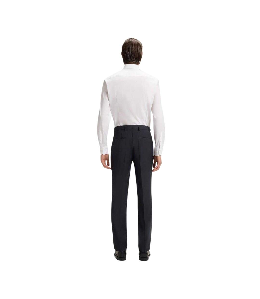 Mens Genius Straight Leg Business Trousers Dark Blue Boss-2