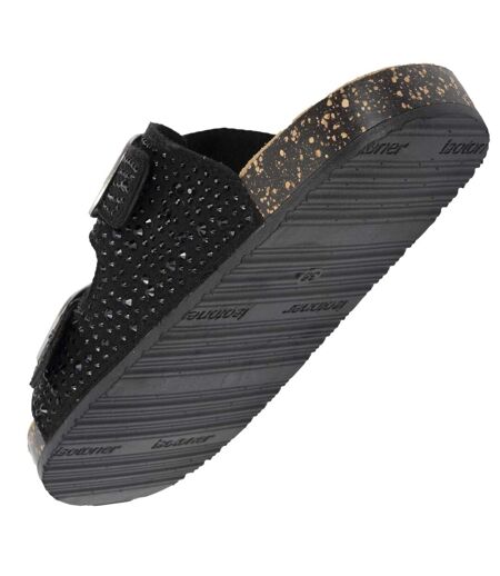 Isotoner Sandales femme à doubles brides ultra confortables, semelle intérieure cuir
