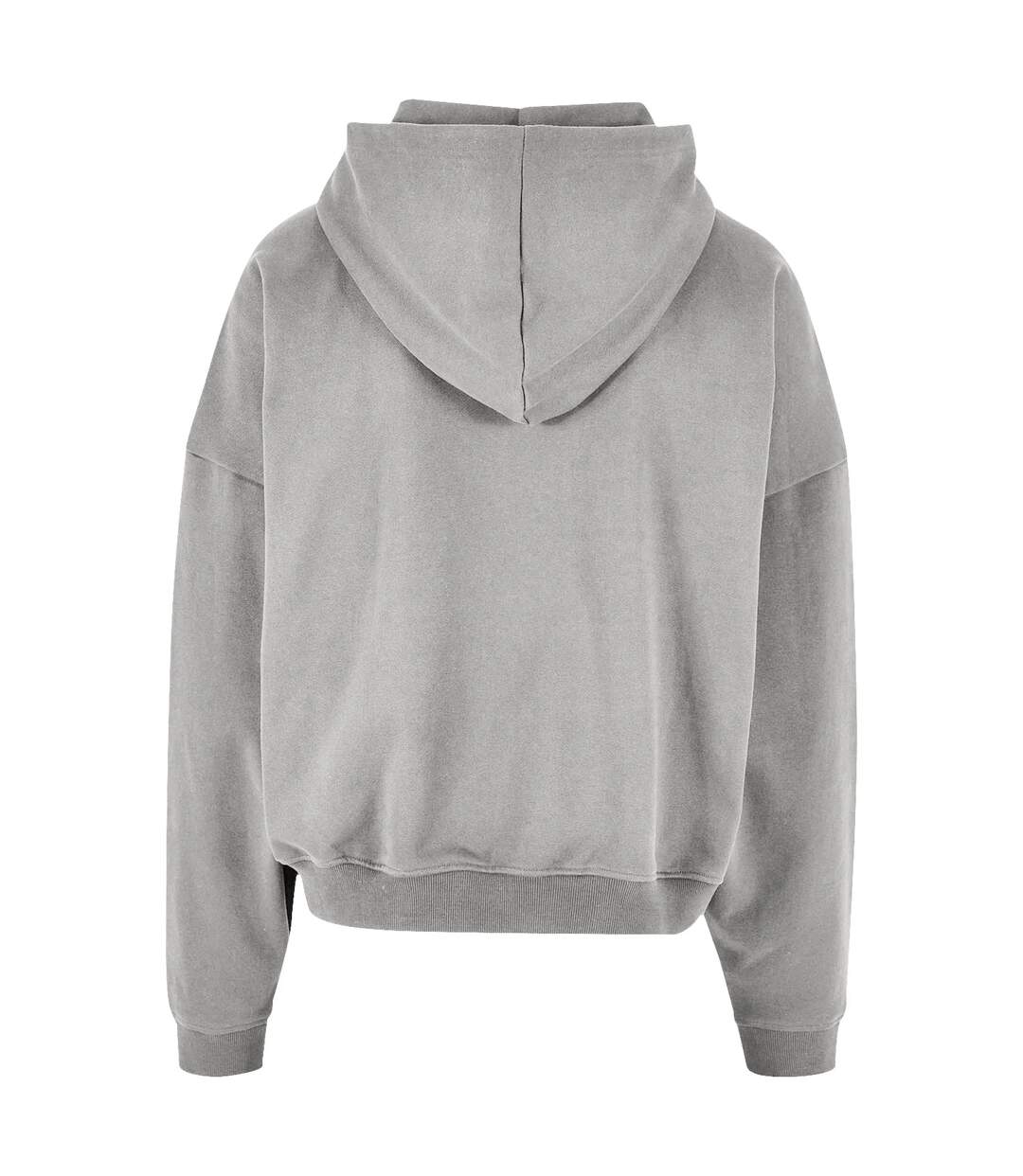 Sweat À Capuche 90s Homme Gris Chiné Build Your Brand-2