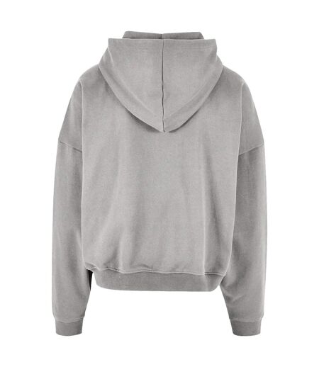 Sweat À Capuche 90s Homme Gris Chiné Build Your Brand