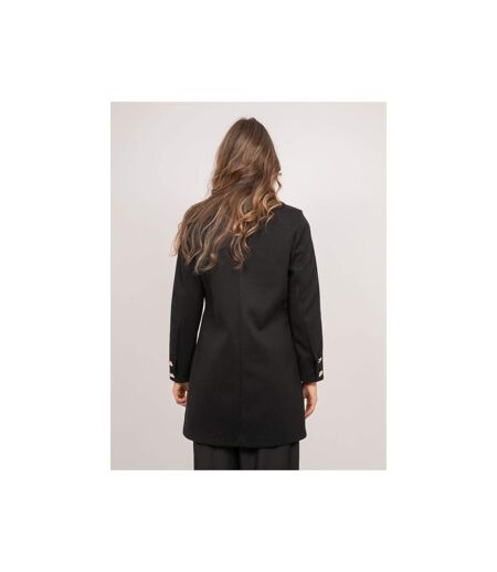 Manteau mi-long col tailleur boutons dorés ULTEMA - Dona X Lisa