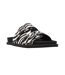 Womens/ladies Agent Zebra Print Sliders White Black Steve Madden-1