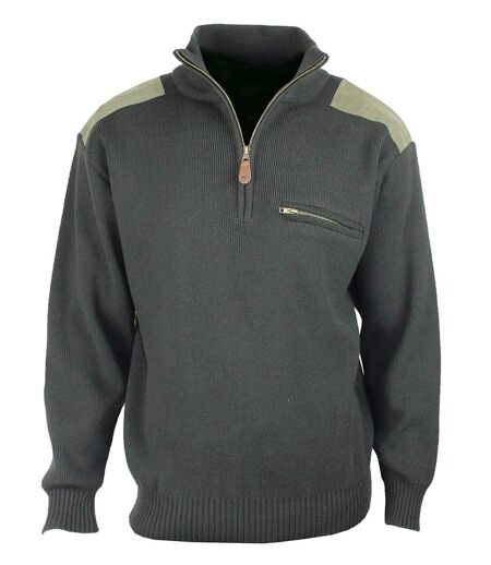 Pull camionneur poche zippée et renforts épaules LY0701
