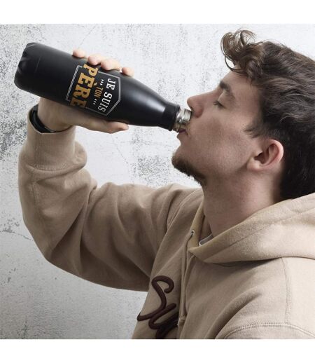Bouteille Isotherme en Inox Je Suis Ton Père 50cl Noir