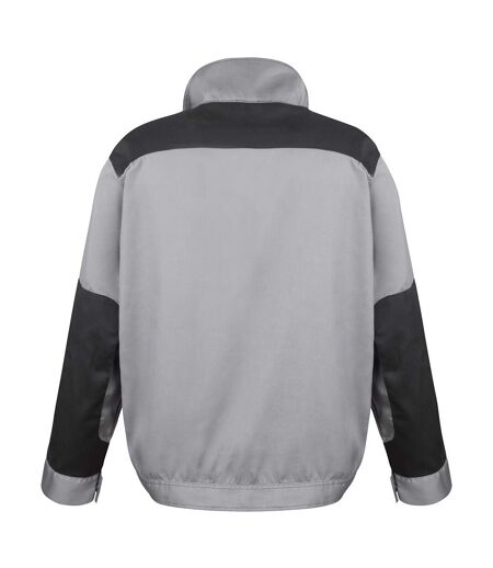 Result Mens Work-Guard Lite Workwear Jacket (Breathable And Windproof) (Grey Black / Orange) (UTRW3711)
