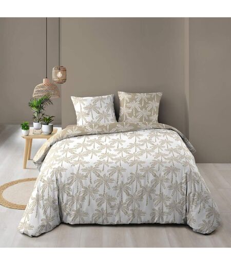 Parure de Lit 3 Pièces Oliana 240x220cm Beige